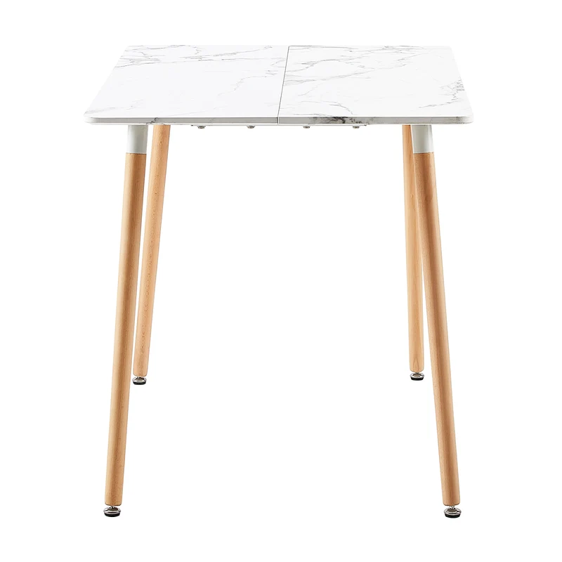 SAGE Rectangulaire Table de Salle à Manger en MDF Scandinave Style en Bois 110*70*74cm - Couleur Marbre