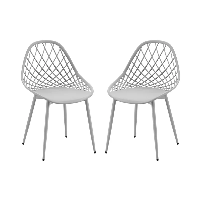 MILAN Chaises de Salle à Manger Pieds de Transfert en Bois de Hêtre - Blanc/Noir/Gris
