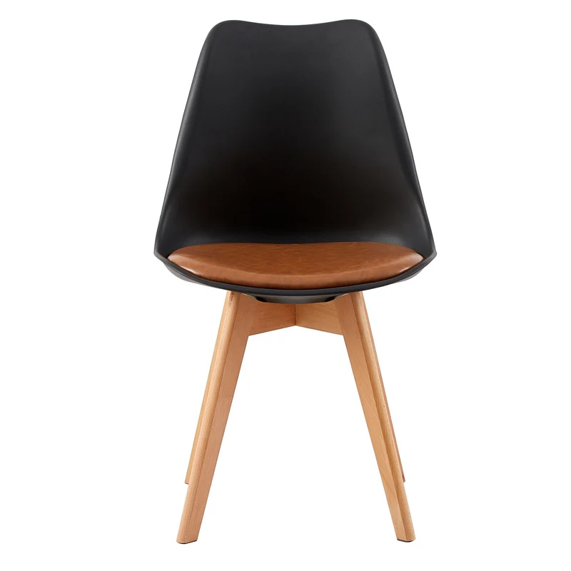 Chaise de salle à manger avec pied en hêtre - Marron-TULIP PP