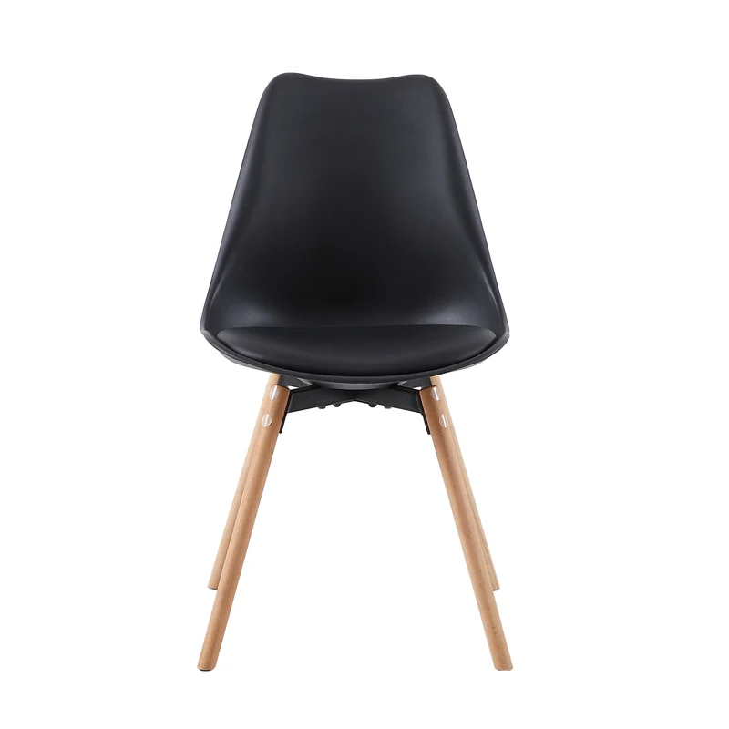 OATS PP Chaise de Salle à Manger Pieds en Hêtre - Noir/Blanc/Gris