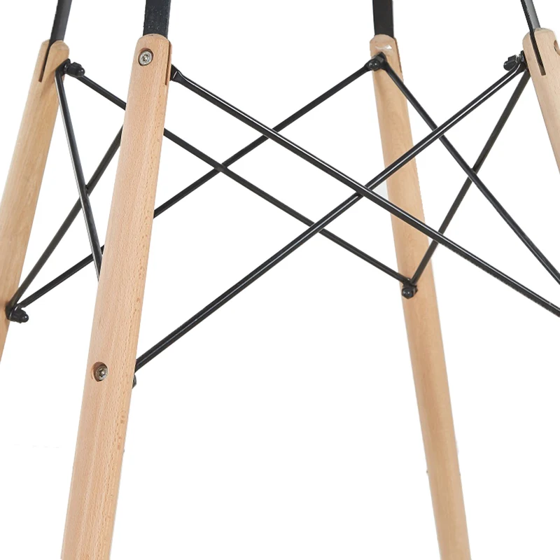 RAY Table à Manger Ronde en MDF/Verre avec Pieds en Hêtre 80 * 80 * 74 cm - Noir/Blanc/Clair