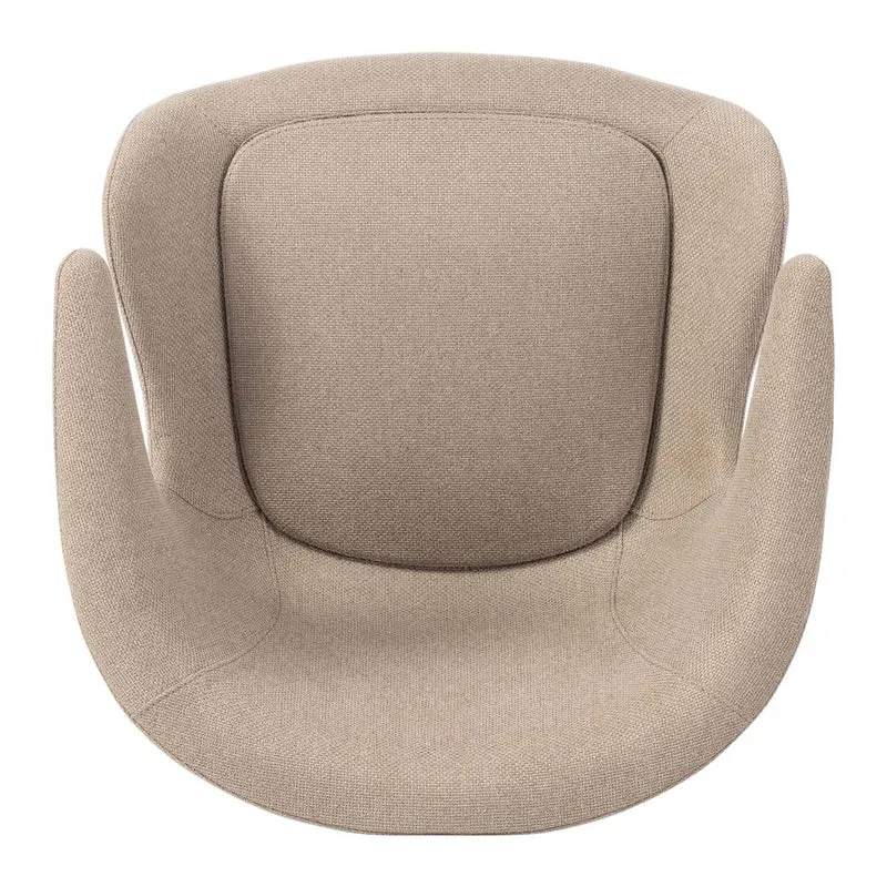 Chaise repas accoudoir tissu gris clair