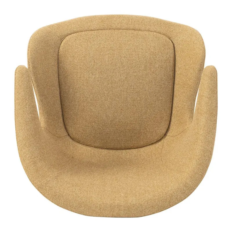 Chaise repas accoudoir tissu miel