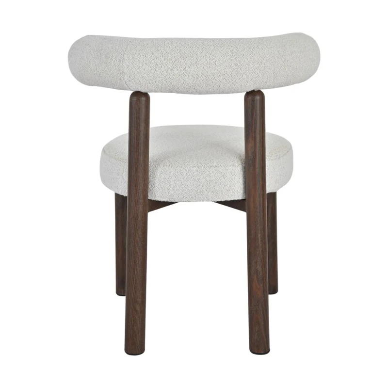 Chaise repas bouclette rase beige
