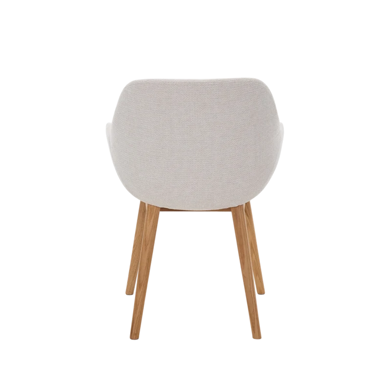 Chaise repas tissu beige