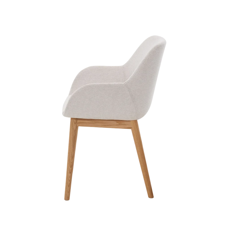 Chaise repas tissu beige