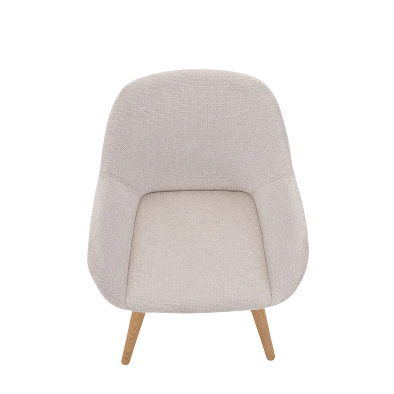 Chaise repas tissu beige