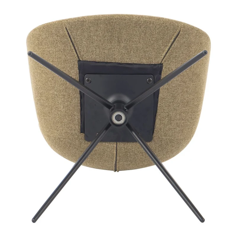 Chaise repas accoudoir tissu kaki