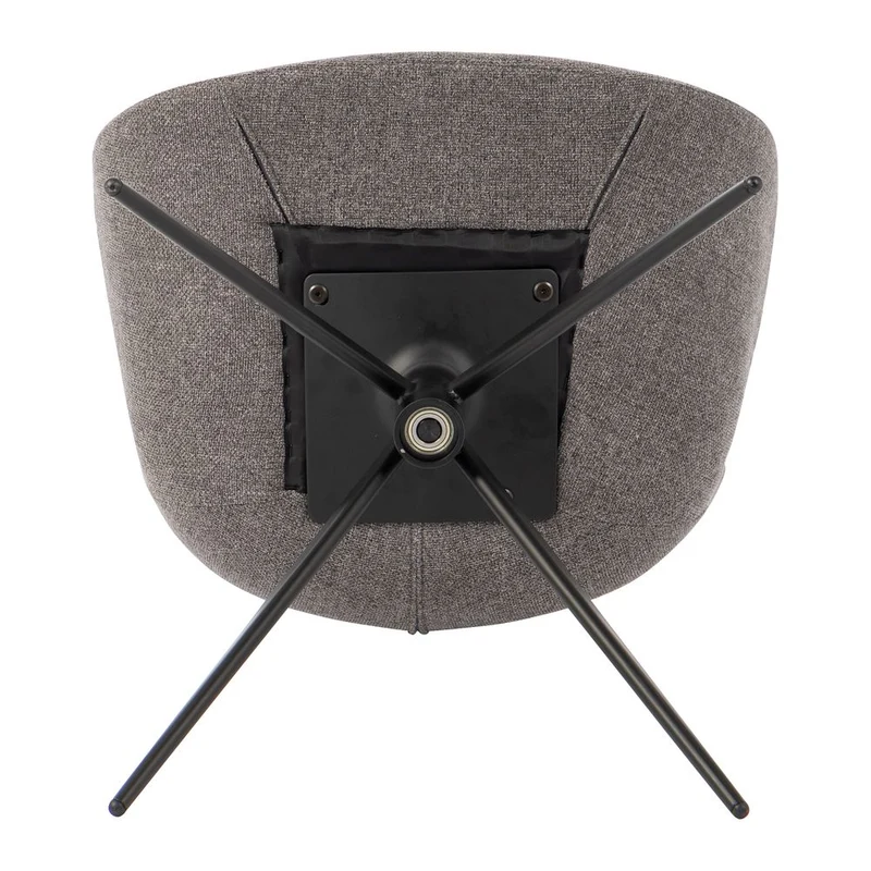 Chaise repas accoudoir tissu gris foncé