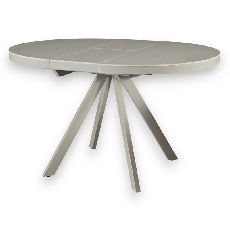 Table repas céramique blanche 100 cm avec allonge