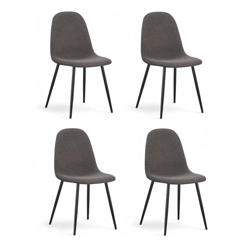 Chaise repas tissu vert foncé