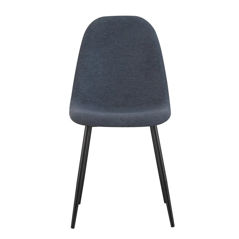 Chaise repas tissu bleu foncé