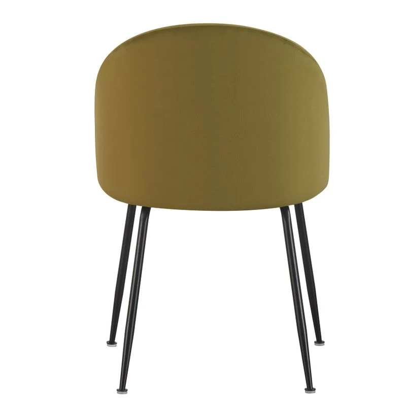 Chaise repas velours vert olive