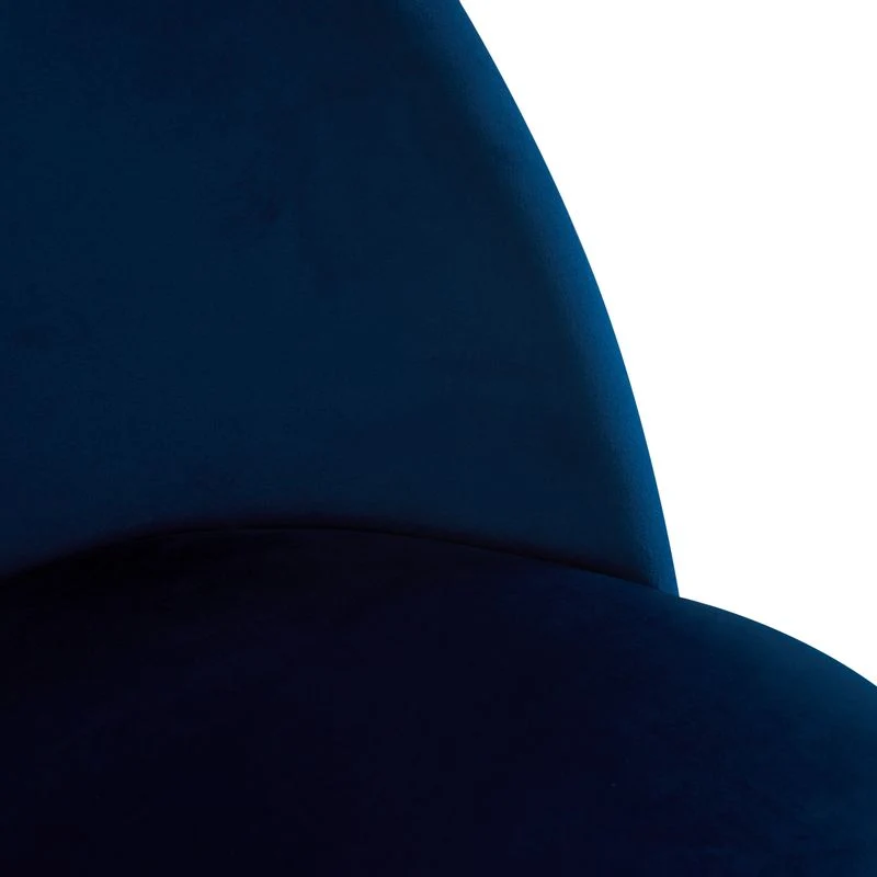 Chaise repas velours bleu marine