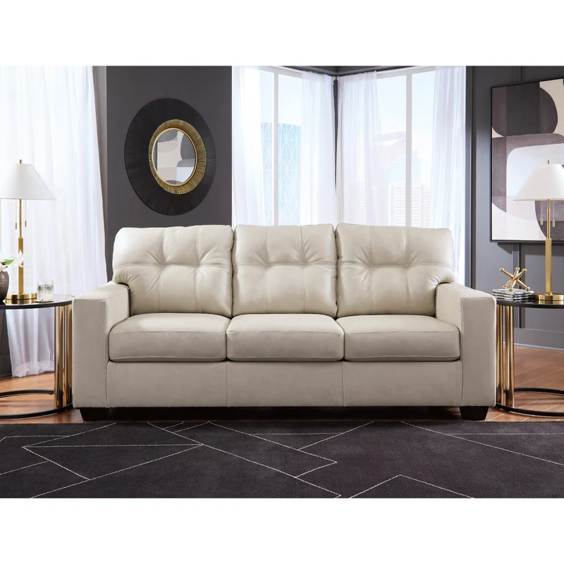 Sofa en cuir beige pâle - Santorine