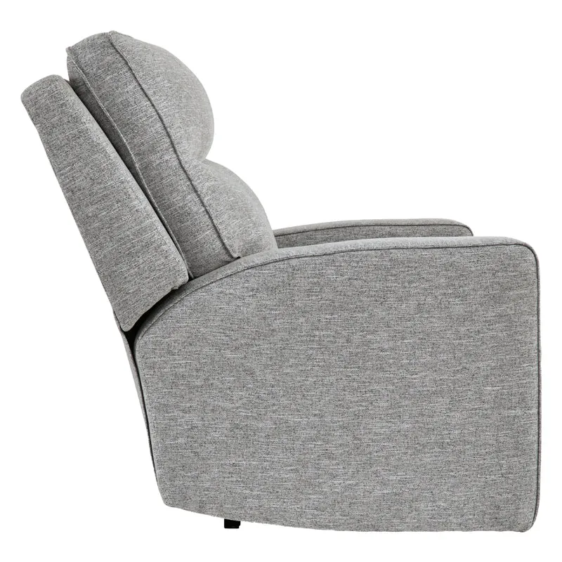 Fauteuil inclinable motorisé zéro gravité en tissu Nuvella gris pâle - Biscoe