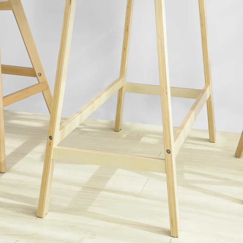 SoBuy FWT59-WN Table de Bar Table Haute de Bar Mange-Debout Cuisine Table café Scandinave