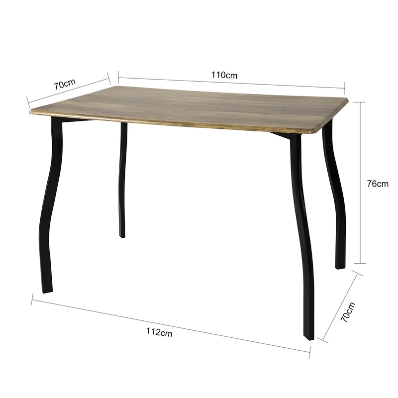 SoBuy OGT29-N Table à Manger en Métal Style Industriel Table de Cuisine Table de Repas