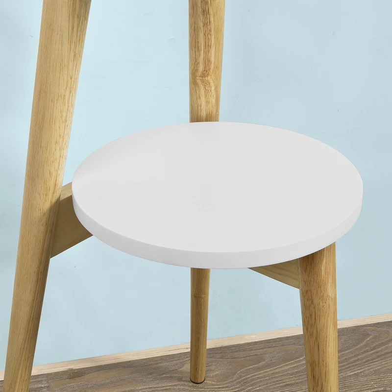 SoBuy FBT39-W Table d'Appoint Design Table Basse Table café Ronde