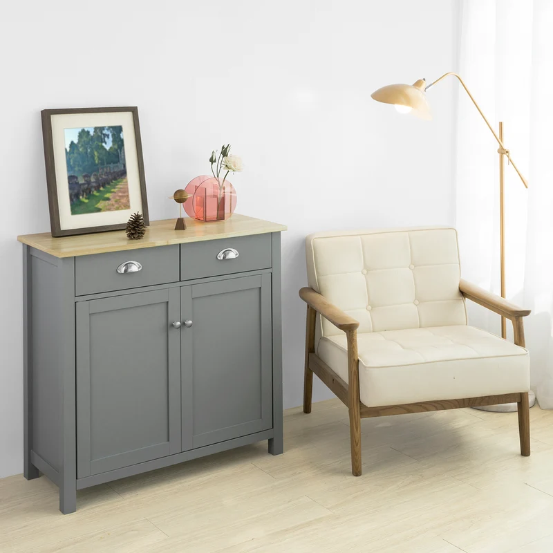 SoBuy FSB25-HG Buffet Commode Armoire de Rangement Table Console Meuble de Rangement pour entrée Chambre Salon