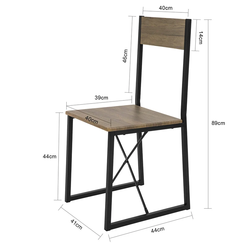 SoBuy FST67x2 Lot de 2 Chaises Cuisine chaises Salle à Manger avec Dossier