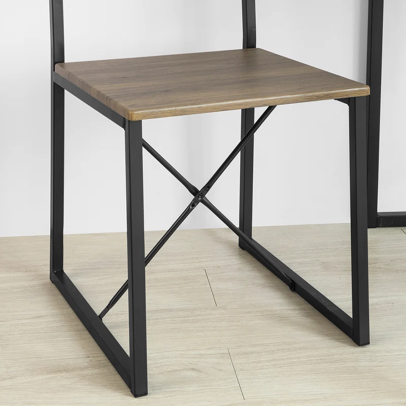 SoBuy OGT19-N Set de 1 Table + 2 Chaises Table à Manger Table de Cuisine Ensemble Table de Balcon + 2 tabourets avec Dossier mobilier de Jardin