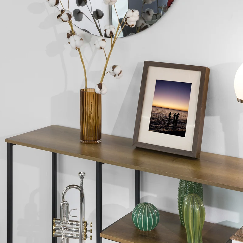 SoBuy FSB35-PF Table Console Table d’entrée Buffet Bout de Canapé avec 3 étagères de Rangement