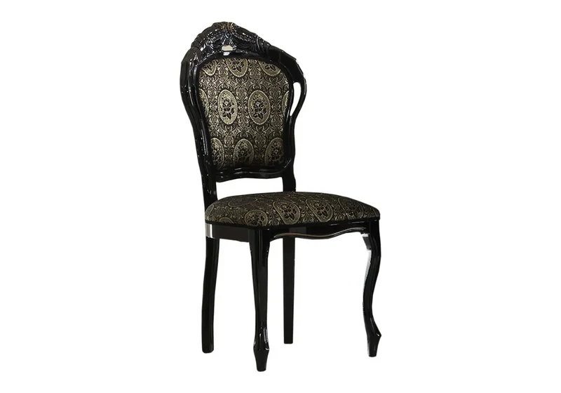 Salle à manger laquée noir argent ALIA