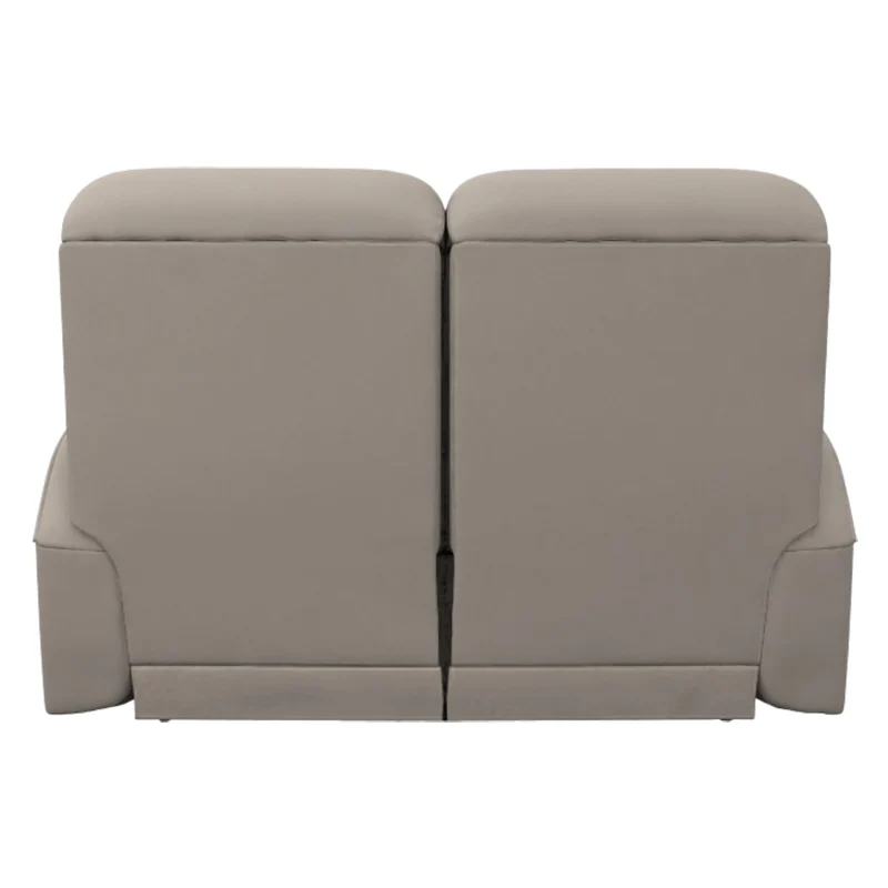 Causeuse inclinable motorisée en cuir beige avec ports USB intégrés - Cade