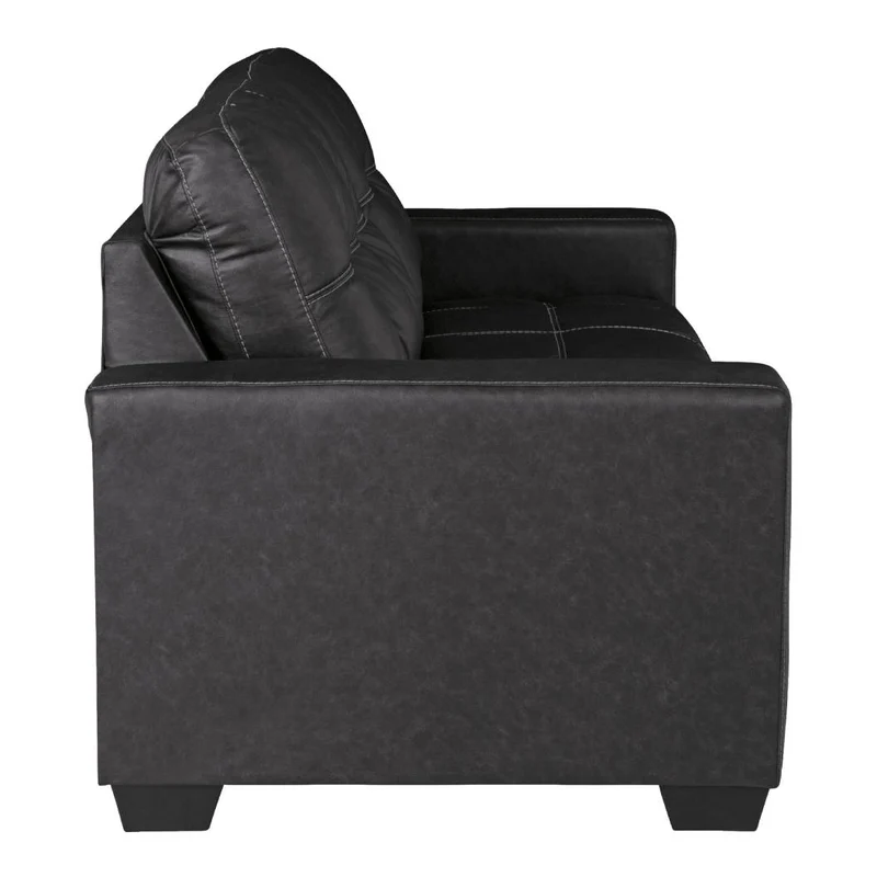 Sofa condo aspect cuir noir - Barlin Mills