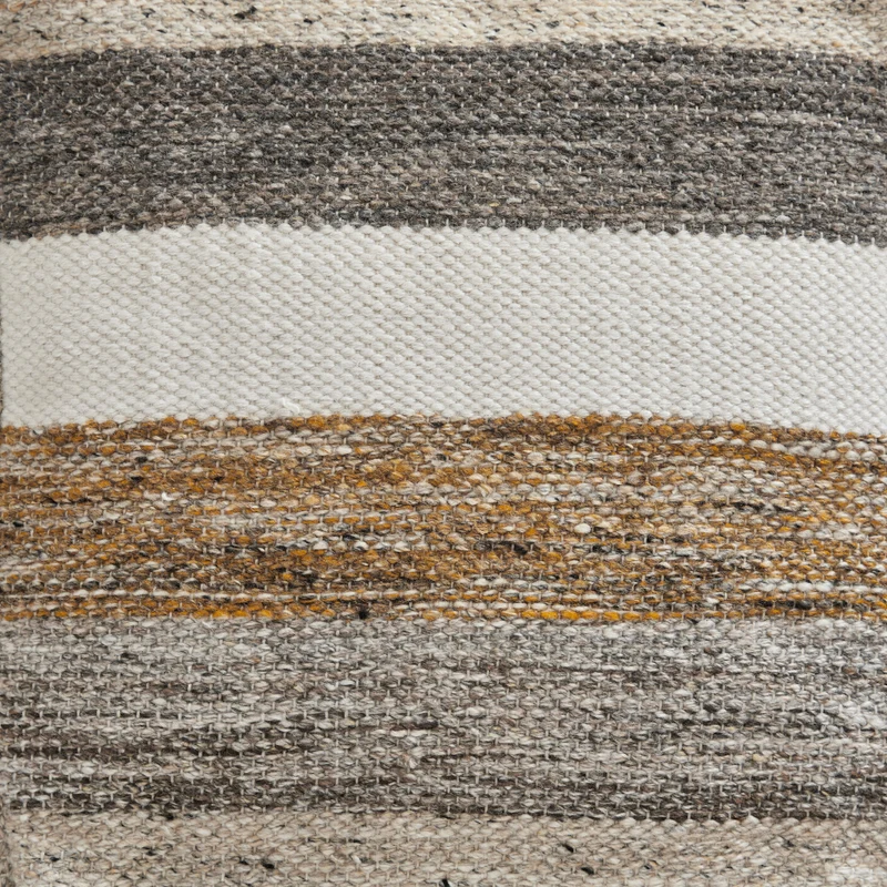 Pouf en tissu à rayures multicouleurs - Josalind
