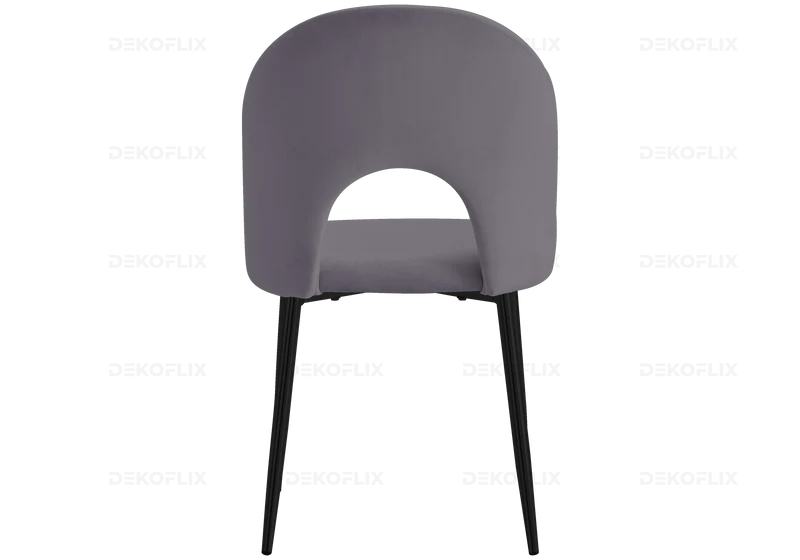 Table marbre noir et chaises anthracites - Clara