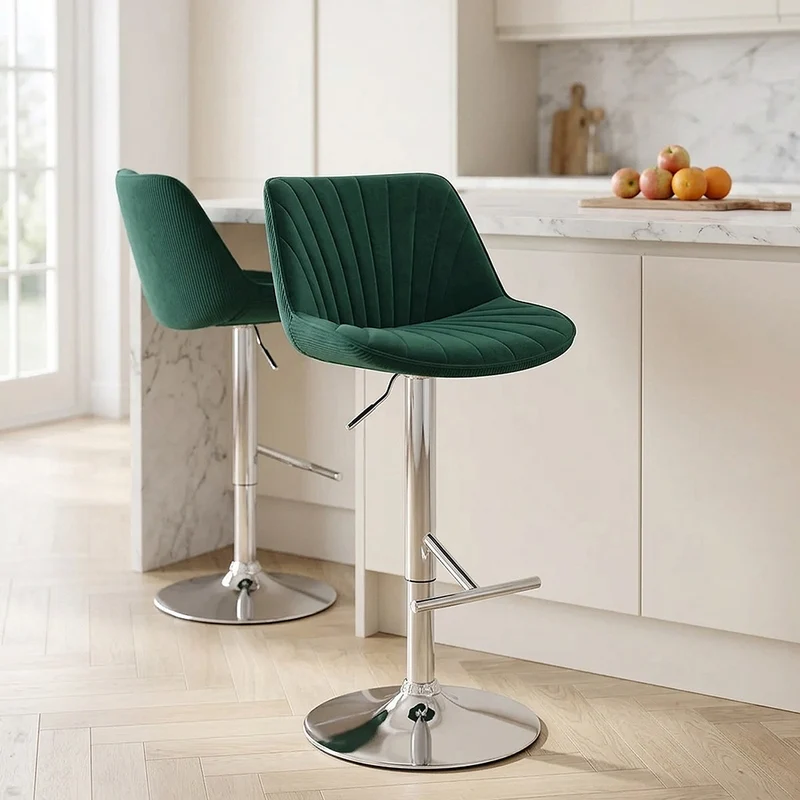 Chaise de Bar Velours - Summer Vert