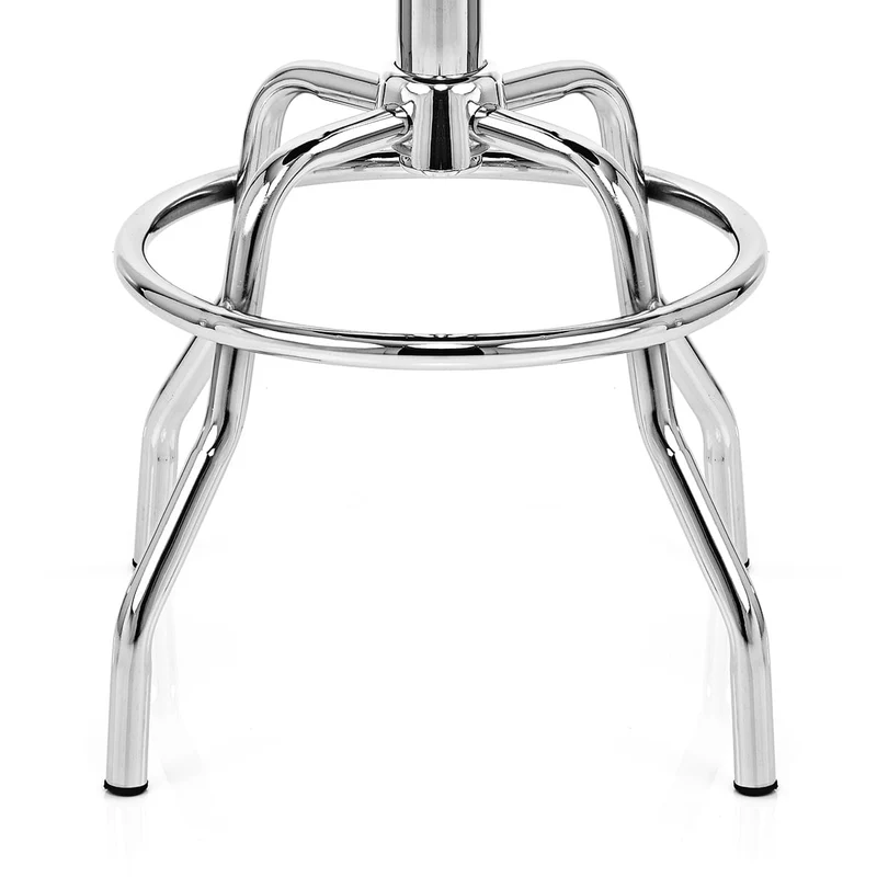 Chaise de Bar Faux Cuir Chrome - Summit Noir
