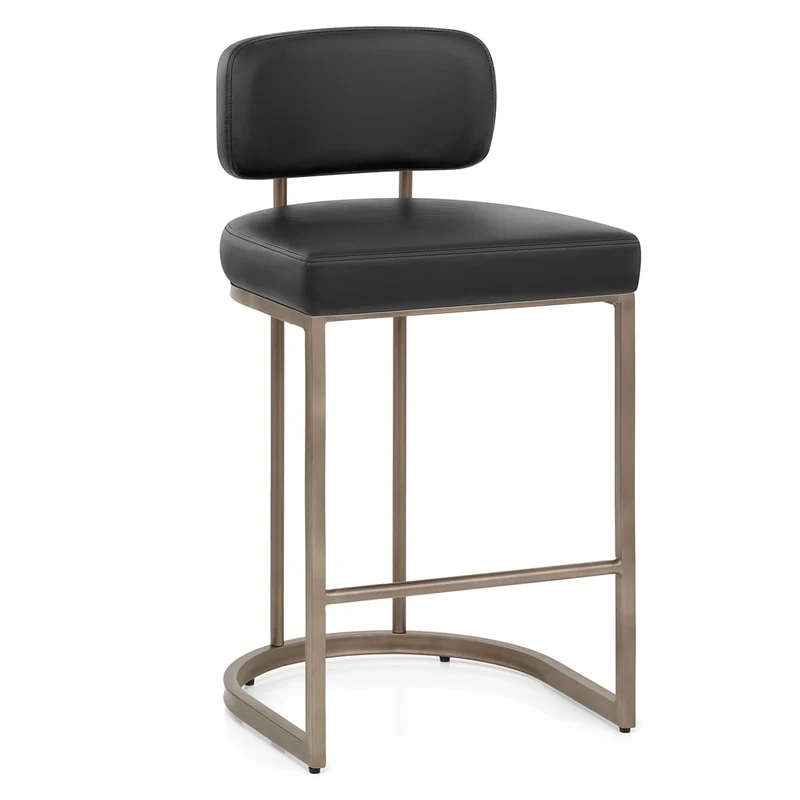 Tabouret Faux Cuir - Verve Noir