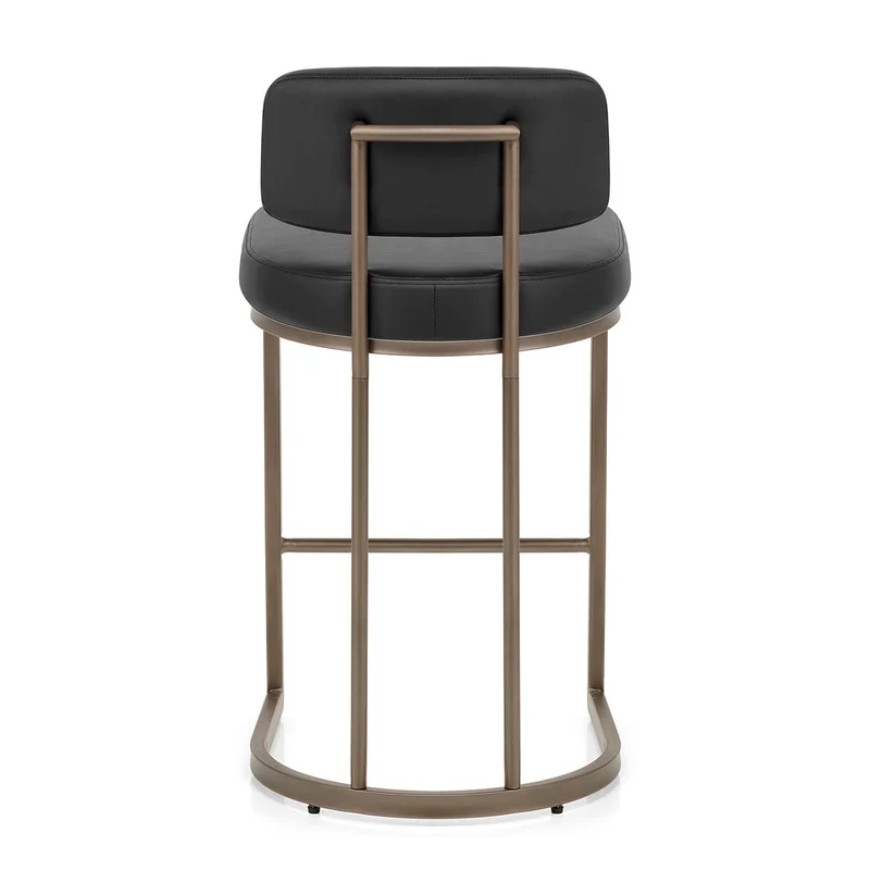 Tabouret Faux Cuir - Verve Noir