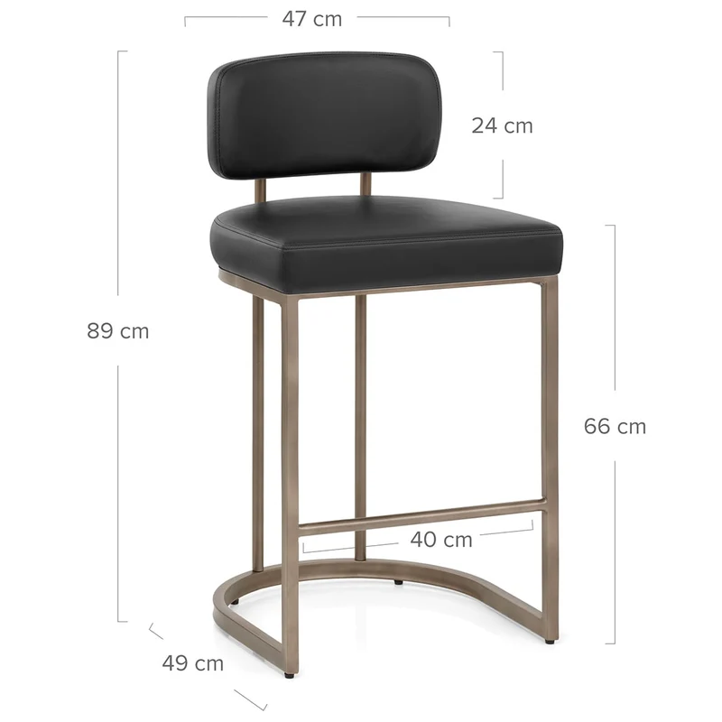 Tabouret Faux Cuir - Verve Noir
