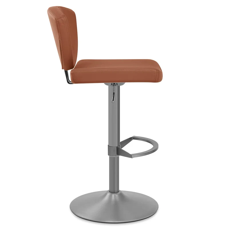 Tabouret Faux Cuir Graphite - Pearl Marron