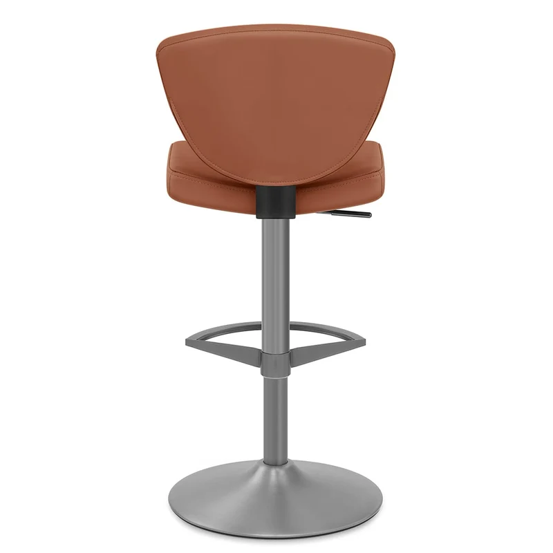 Tabouret Faux Cuir Graphite - Pearl Marron