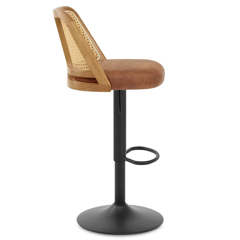 Tabouret de Bar Faux Cuir - Drew Marron