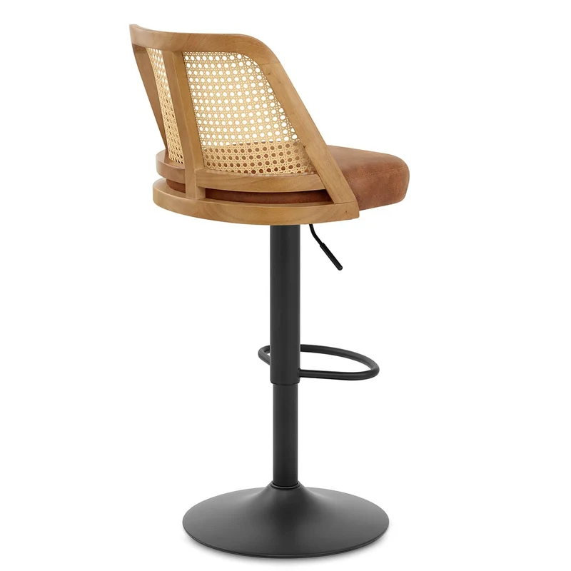 Tabouret de Bar Faux Cuir - Drew Marron