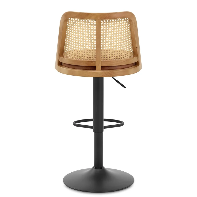 Tabouret de Bar Faux Cuir - Drew Marron