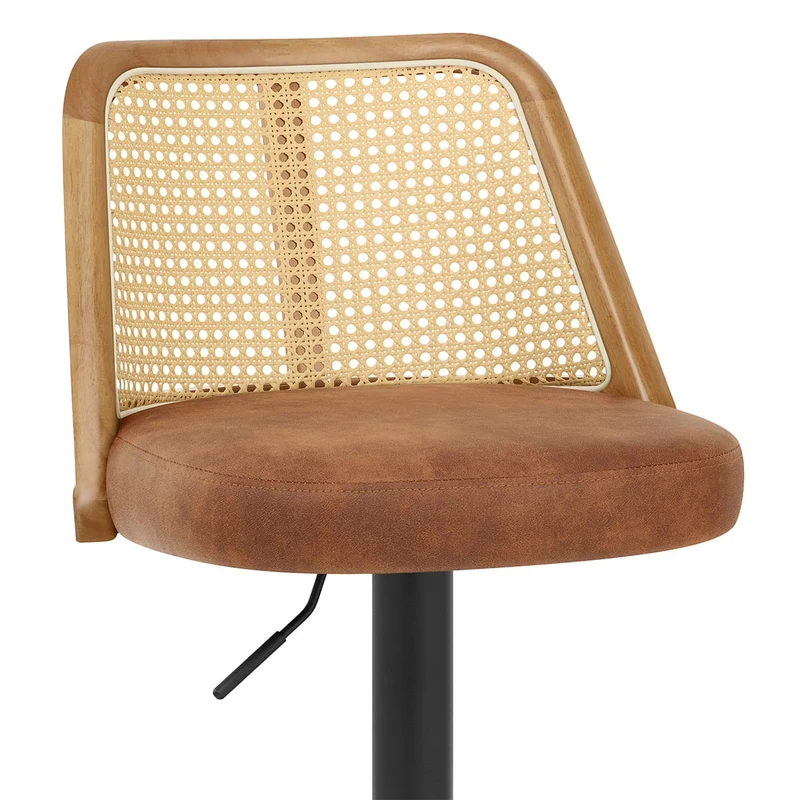 Tabouret de Bar Faux Cuir - Drew Marron