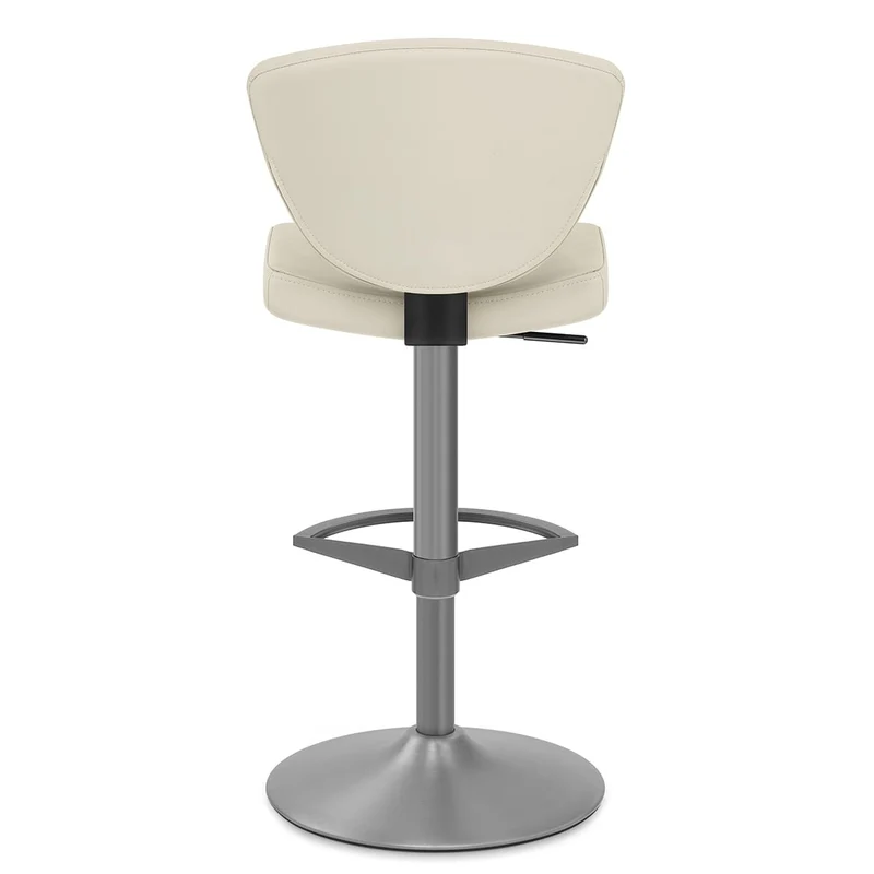 Tabouret Faux Cuir Graphite - Pearl Crème