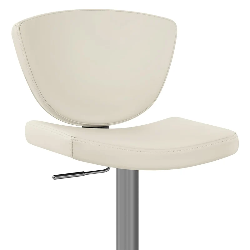 Tabouret Faux Cuir Graphite - Pearl Crème