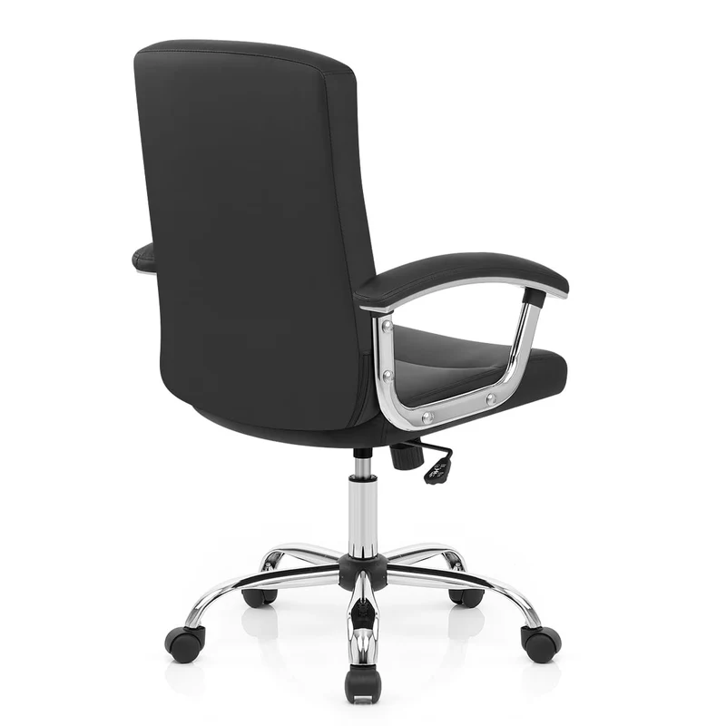 Chaise de Bureau Faux Cuir - Stanford Noir