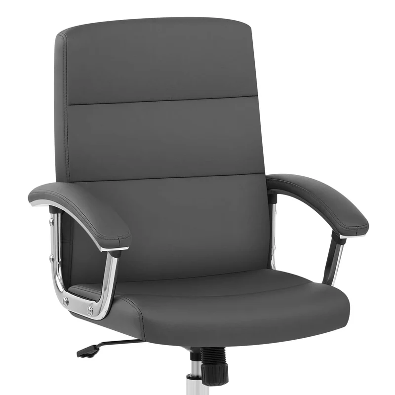 Chaise de Bureau Faux Cuir - Stanford Gris