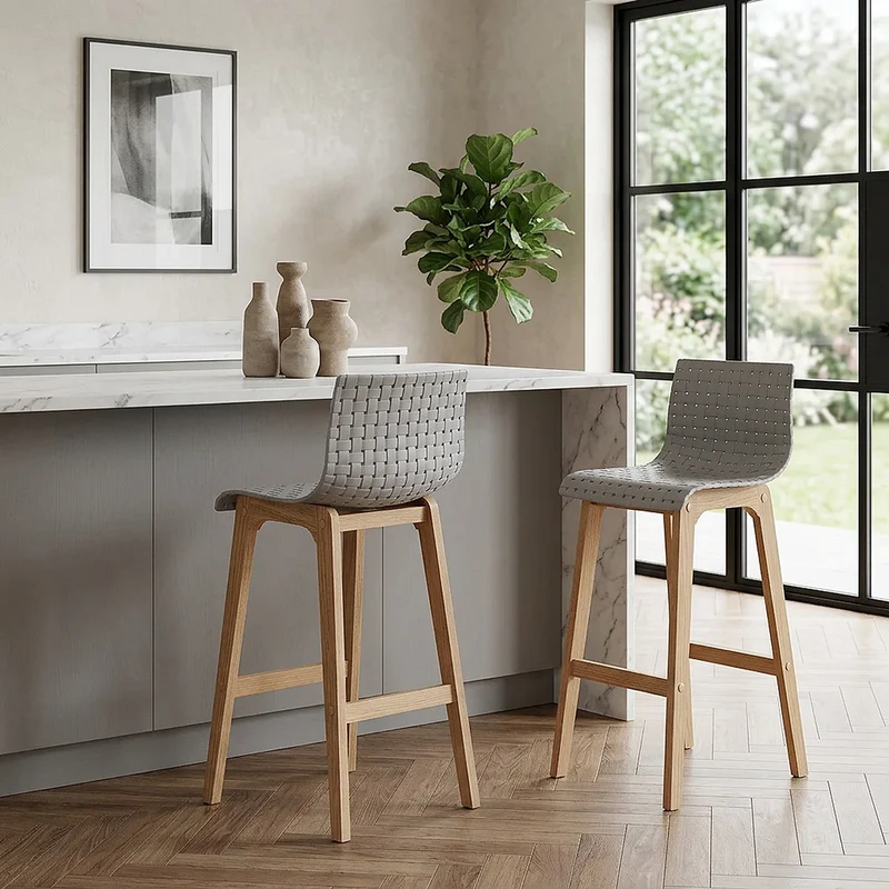 Tabouret de Bar Chêne - Bondi Gris