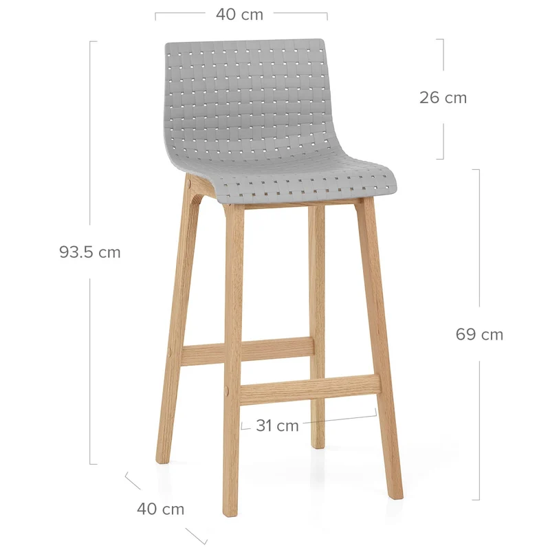 Tabouret de Bar Chêne - Bondi Gris