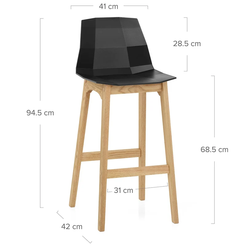 Tabouret de Bar Chêne - Bali Noir